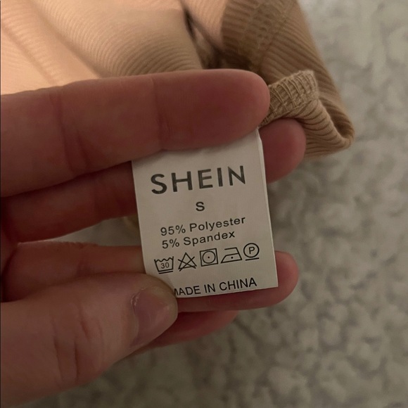 SHEIN Tan Ribbed Tank Top - Picture 2 of 2